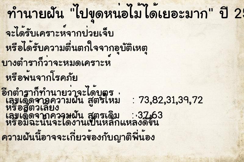 ทำนายฝัน ไปขุดหน่อไม้ได้เยอะมาก