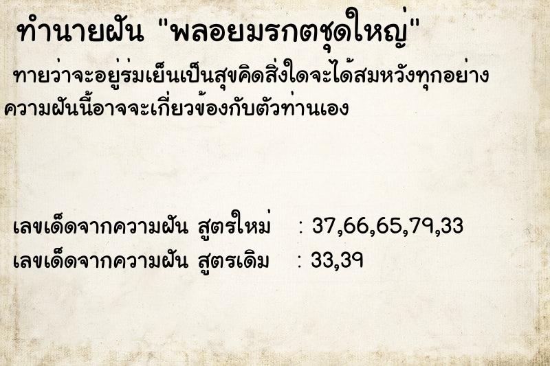 ทำนายฝัน พลอยมรกตชุดใหญ่