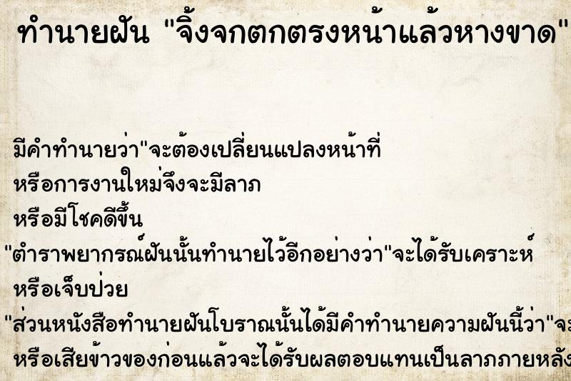 ทำนายฝัน จิ้งจกตกตรงหน้าแล้วหางขาด  เลขนำโชค 