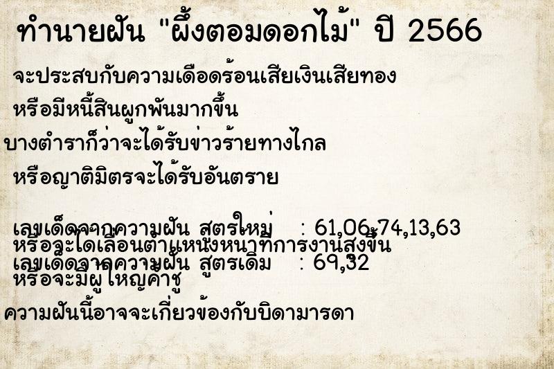 ทำนายฝัน ผึ้งตอมดอกไม้  เลขนำโชค 