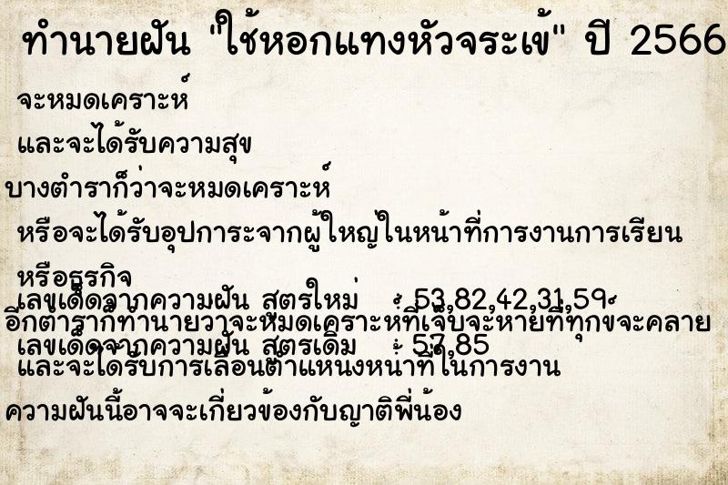 ทำนายฝัน ใช้หอกแทงหัวจระเข้