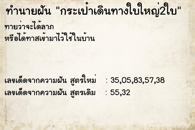 ทำนายฝัน กระเป๋าเดินทางใบใหญ่2ใบ