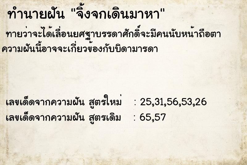 ทำนายฝัน จิ้งจกเดินมาหา