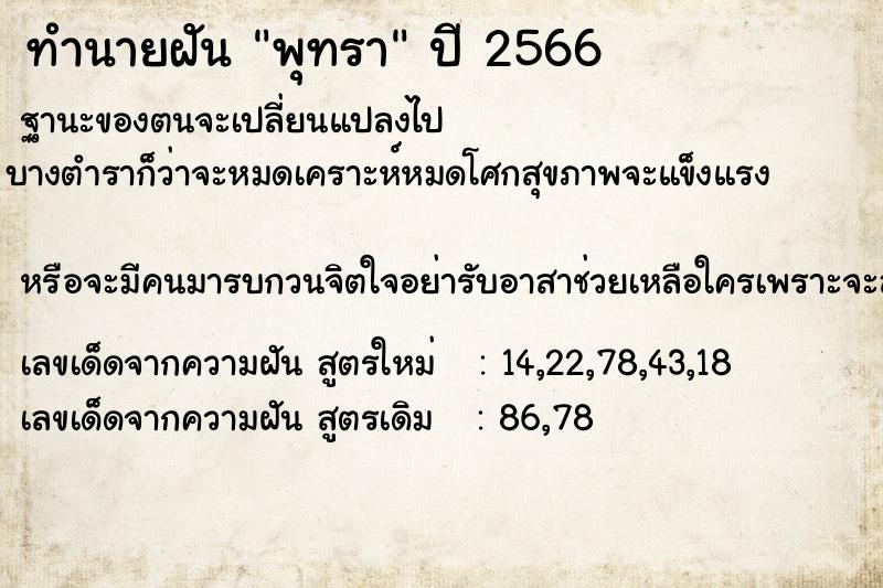 ทำนายฝัน พุทรา