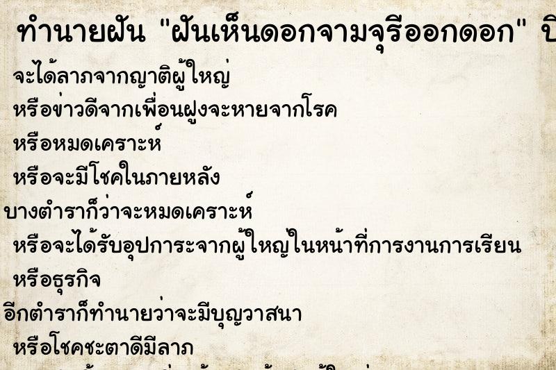 ทำนายฝัน ฝันเห็นดอกจามจุรีออกดอก