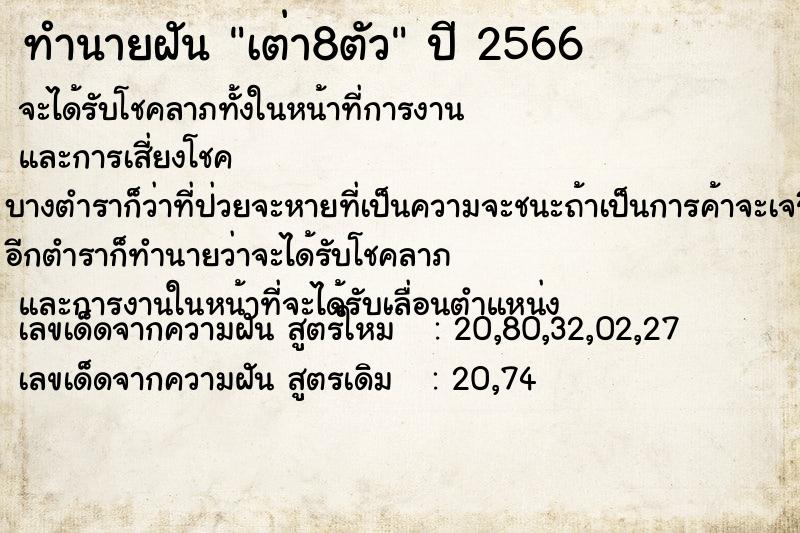 ทำนายฝัน เต่า8ตัว