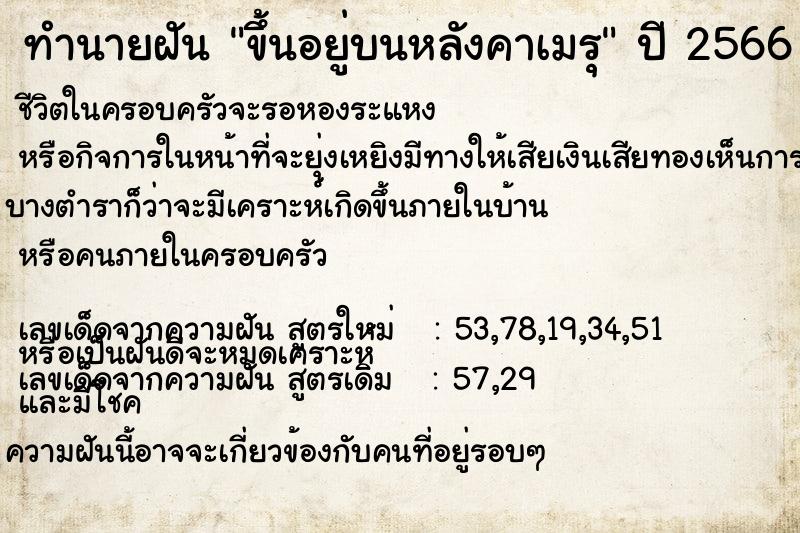 ทำนายฝัน ขึ้นอยู่บนหลังคาเมรุ