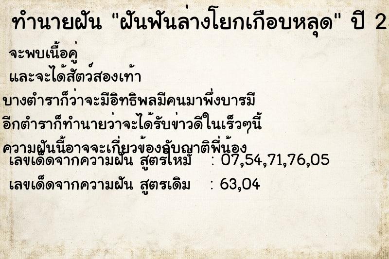 ทำนายฝัน ฝันฟันล่างโยกเกือบหลุด  เลขนำโชค 