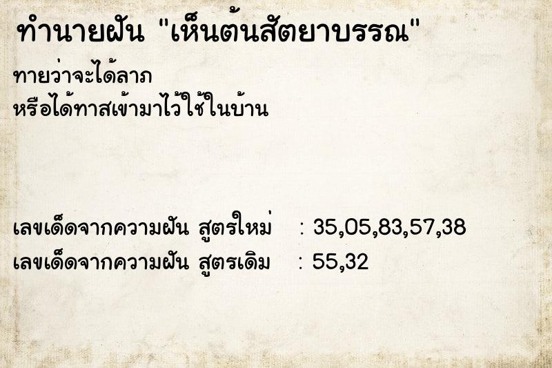 ทำนายฝัน เห็นต้นสัตยาบรรณ