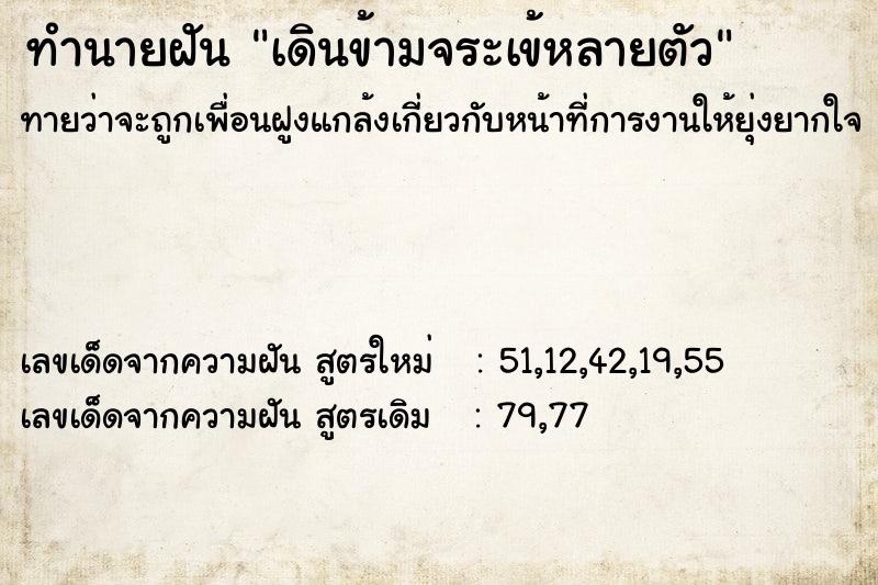 ทำนายฝัน เดินข้ามจระเข้หลายตัว