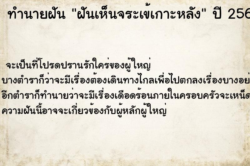 ทำนายฝัน ฝันเห็นจระเข้เกาะหลัง