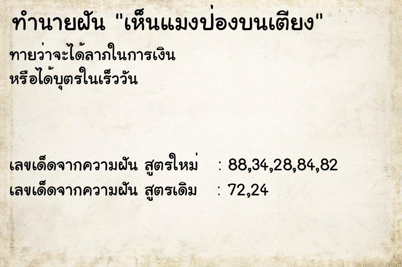 ทำนายฝัน เห็นแมงป่องบนเตียง  เลขนำโชค 