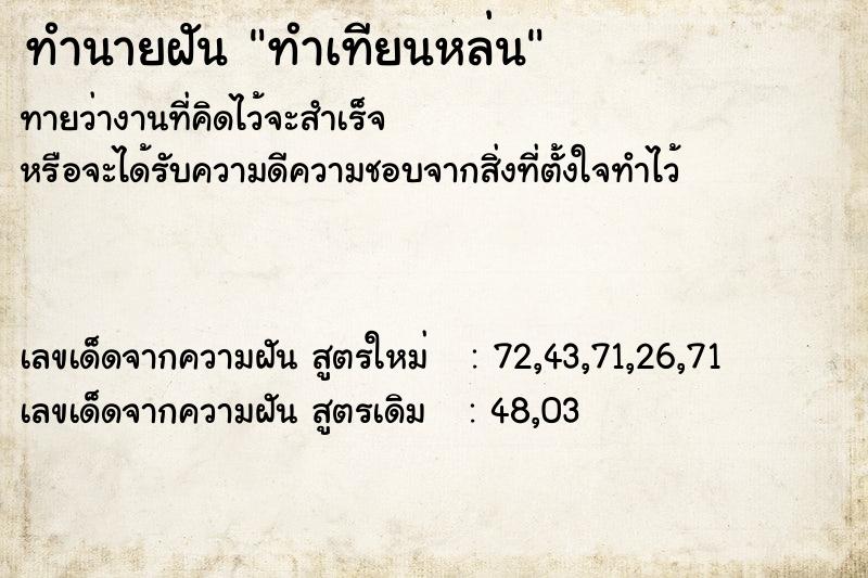 ทำนายฝัน ทำเทียนหล่น