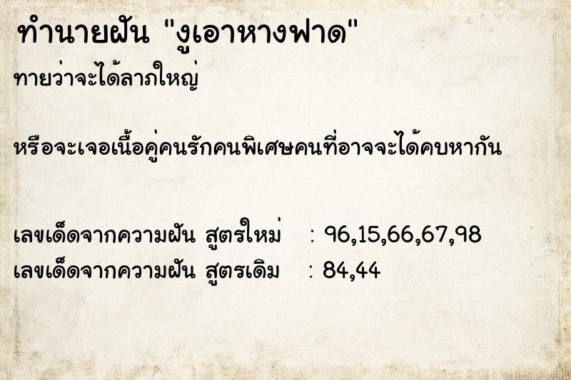 ทำนายฝัน งูเอาหางฟาด