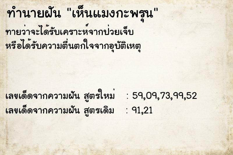 ทำนายฝัน เห็นแมงกะพรุน