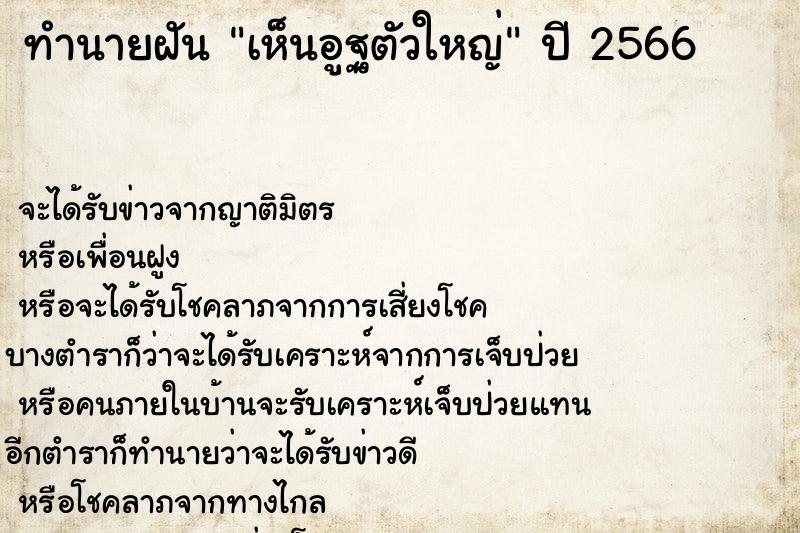 ทำนายฝัน เห็นอูฐตัวใหญ่  เลขนำโชค 