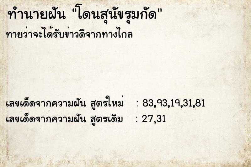 ทำนายฝัน โดนสุนัขรุมกัด