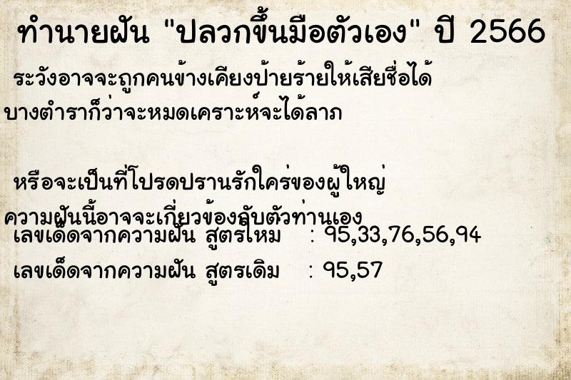 ทำนายฝัน ปลวกขึ้นมือตัวเอง