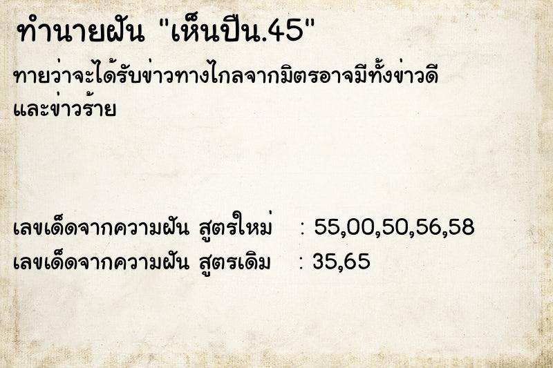 ทำนายฝัน เห็นปืน.45