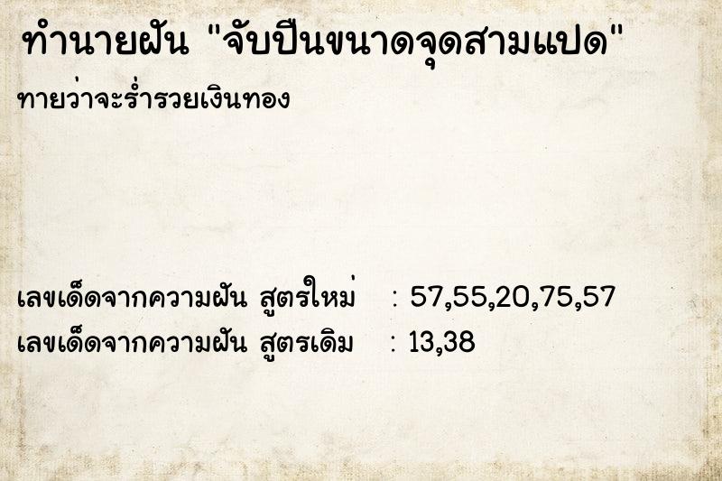 ทำนายฝัน จับปืนขนาดจุดสามแปด