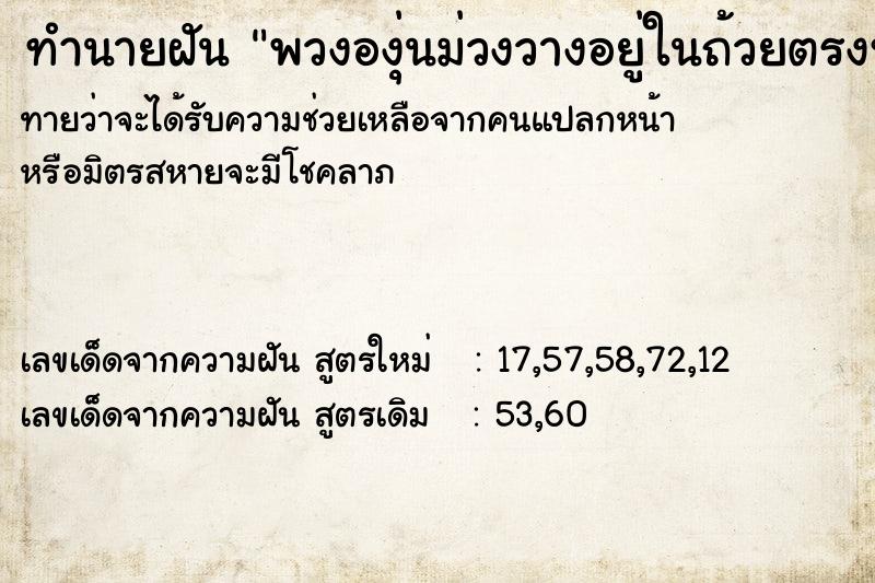 ทำนายฝัน พวงองุ่นม่วงวางอยู่ในถ้วยตรงหน้า