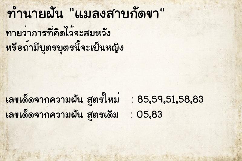 ทำนายฝัน #ทำนายฝัน #แมลงสาบกัดขา  เลขนำโชค 