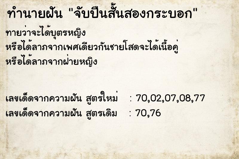 ทำนายฝัน จับปืนสั้นสองกระบอก