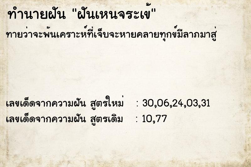 ทำนายฝัน ฝันเหนจระเข้