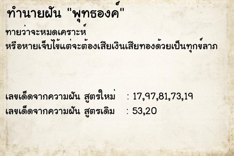 ทำนายฝัน พุทธองค์