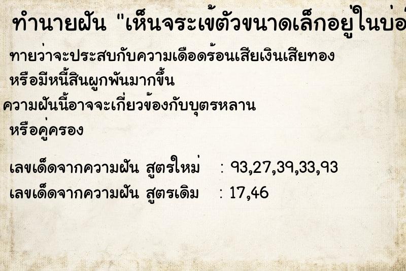 ทำนายฝัน เห็นจระเข้ตัวขนาดเล็กอยู่ในบ่อโคลนโผล่หัวขึ้นมา