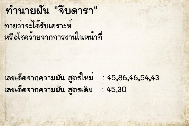 ทำนายฝัน จีบดารา  เลขนำโชค 