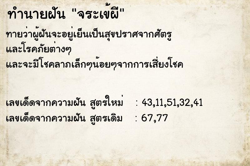 ทำนายฝัน จระเข้ผี