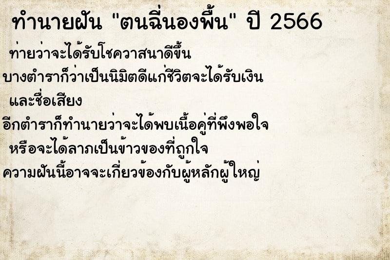 ทำนายฝัน ตนฉี่นองพื้น