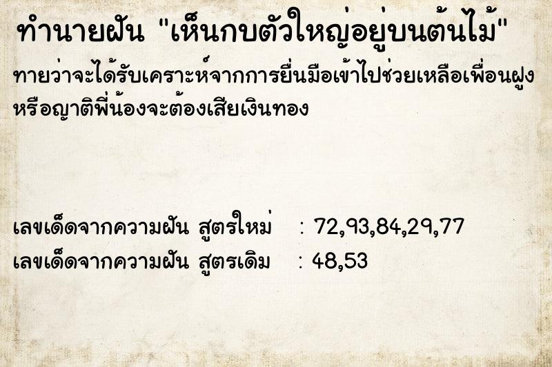 ทำนายฝัน เห็นกบตัวใหญ่อยู่บนต้นไม้