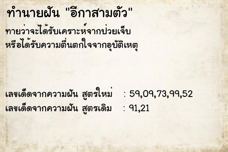 ทำนายฝัน อีกาสามตัว