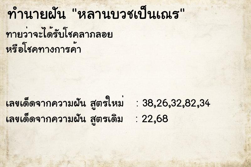 ทำนายฝัน หลานบวชเป็นเณร