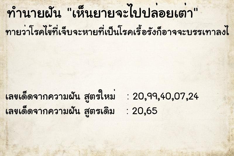 ทำนายฝัน เห็นยายจะไปปล่อยเต่า