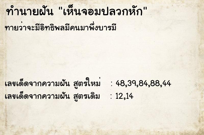 ทำนายฝัน เห็นจอมปลวกหัก