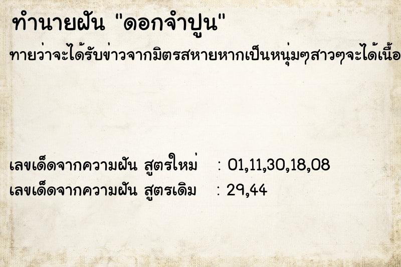 ทำนายฝัน ดอกจำปูน