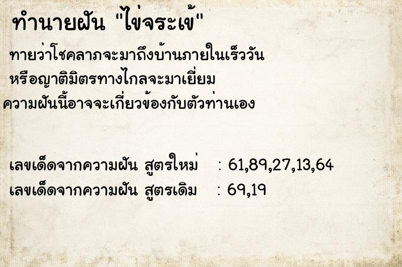 ทำนายฝัน ไข่จระเข้