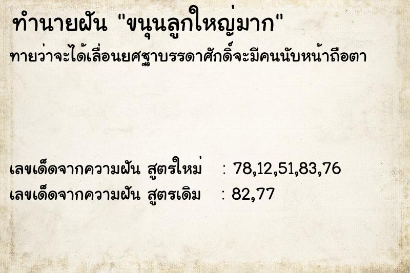 ทำนายฝัน ขนุนลูกใหญ่มาก