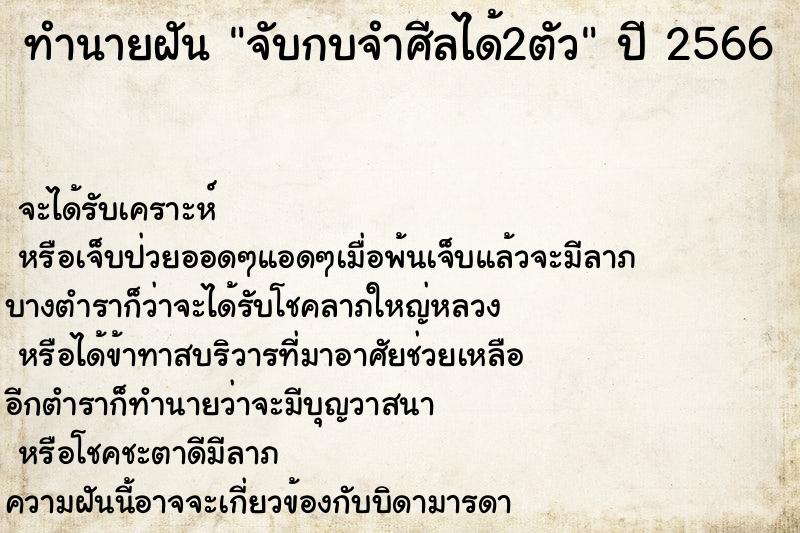 ทำนายฝัน จับกบจำศีลได้2ตัว