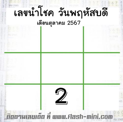  เลขเด็ดวันพฤหัสบดี เดือนตุลาคม  ปี2567 