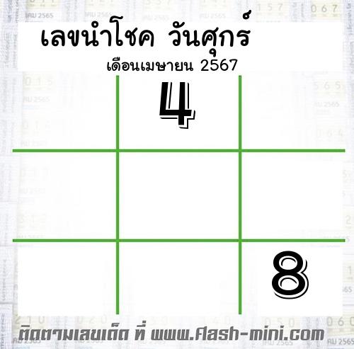  เลขเด็ดวันศุกร์ เดือนเมษายน  ปี2567 