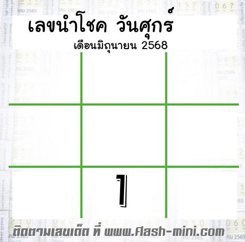 เลขเด็ดวันศุกร์ เดือนมิถุนายน ปี2568 เลขเด็ดวันศุกร์ เดือนมิถุนายน ปี2568