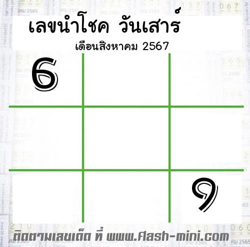  เลขเด็ดวันเสาร์ เดือนสิงหาคม  ปี2567 